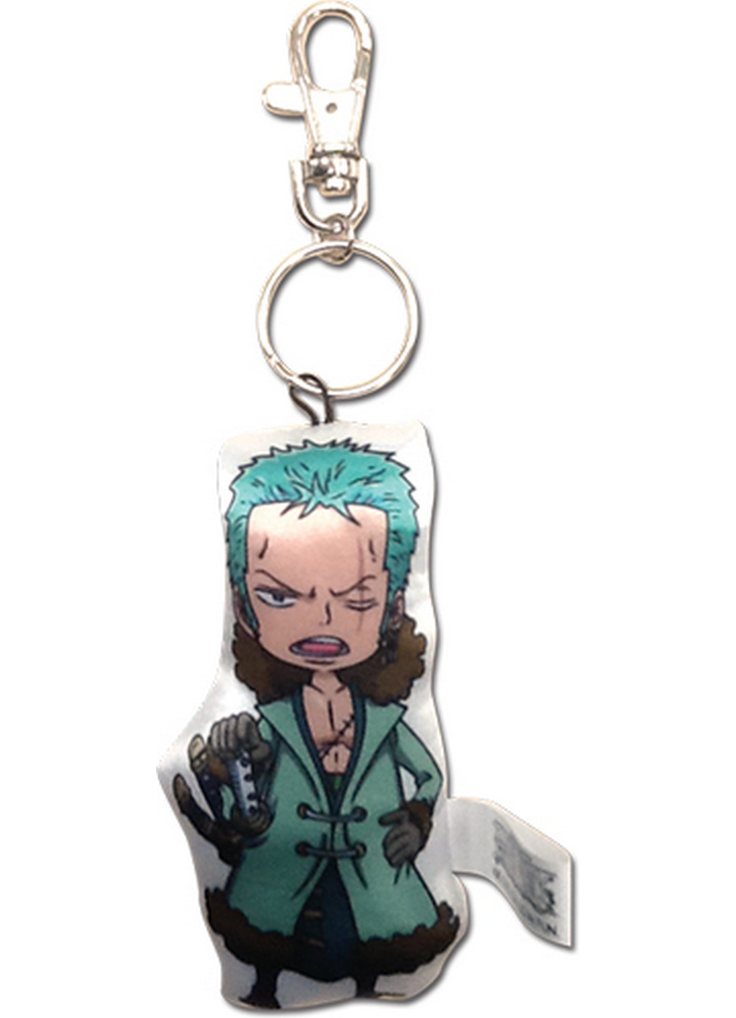 One Piece - SD Roronoa Zoro Plush Keychain 4"H