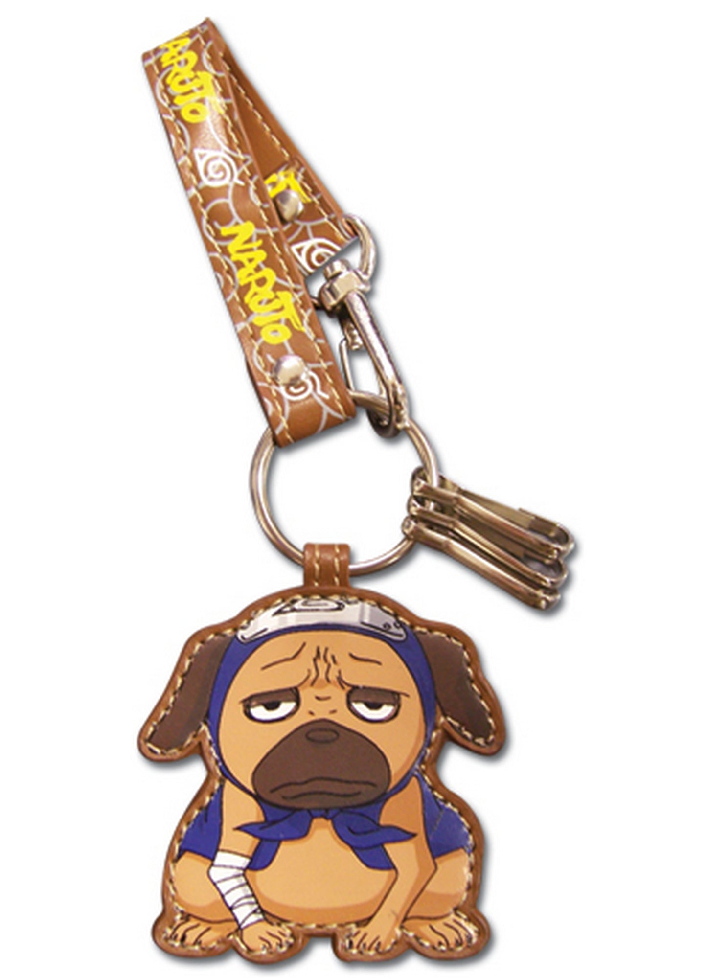 Naruto - Pakkun Leather Keychain