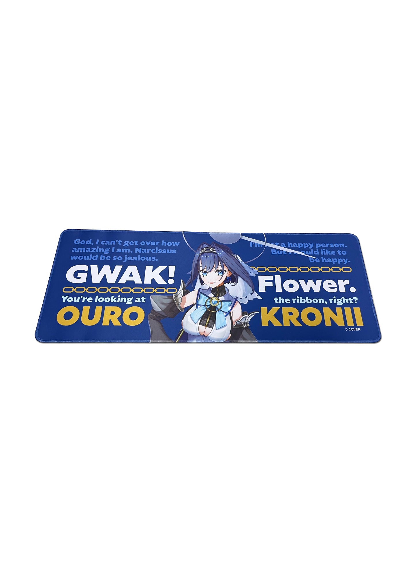 Hololive - Ouro Kronii Quotes Mouse Pad 46"W x 60"H