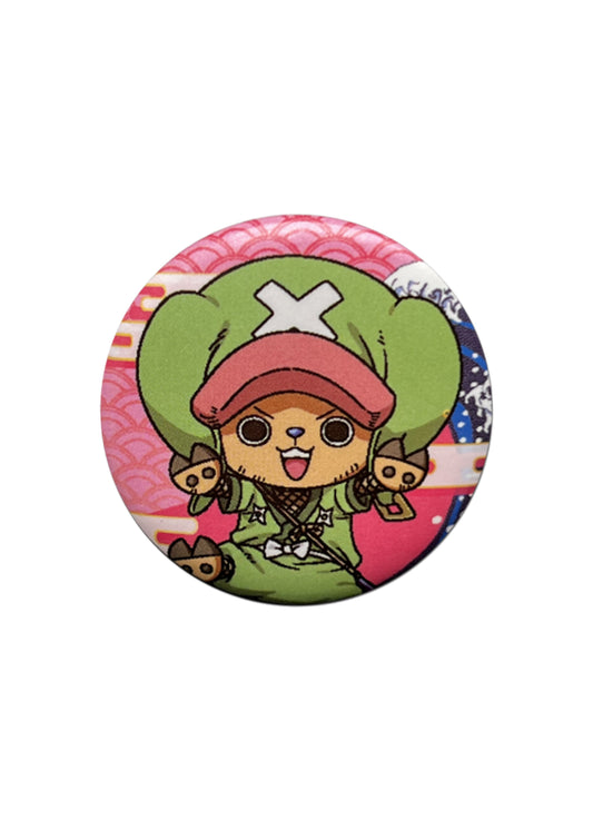 One Piece - Tony Tony Chopper Wave Pink Button