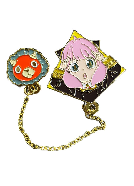 Spy X Family - Anya Forger & Chimera Pin With Chain