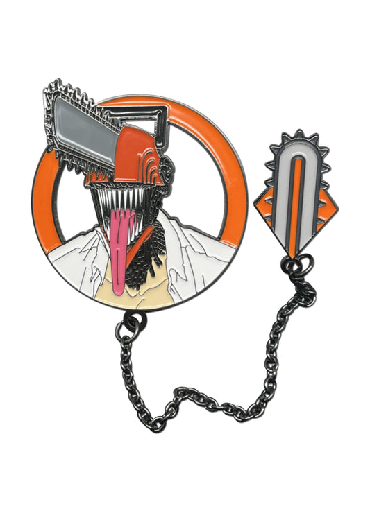 Chainsaw Man - Pinsart Chainsaw Man And Pochita Pin With Chain