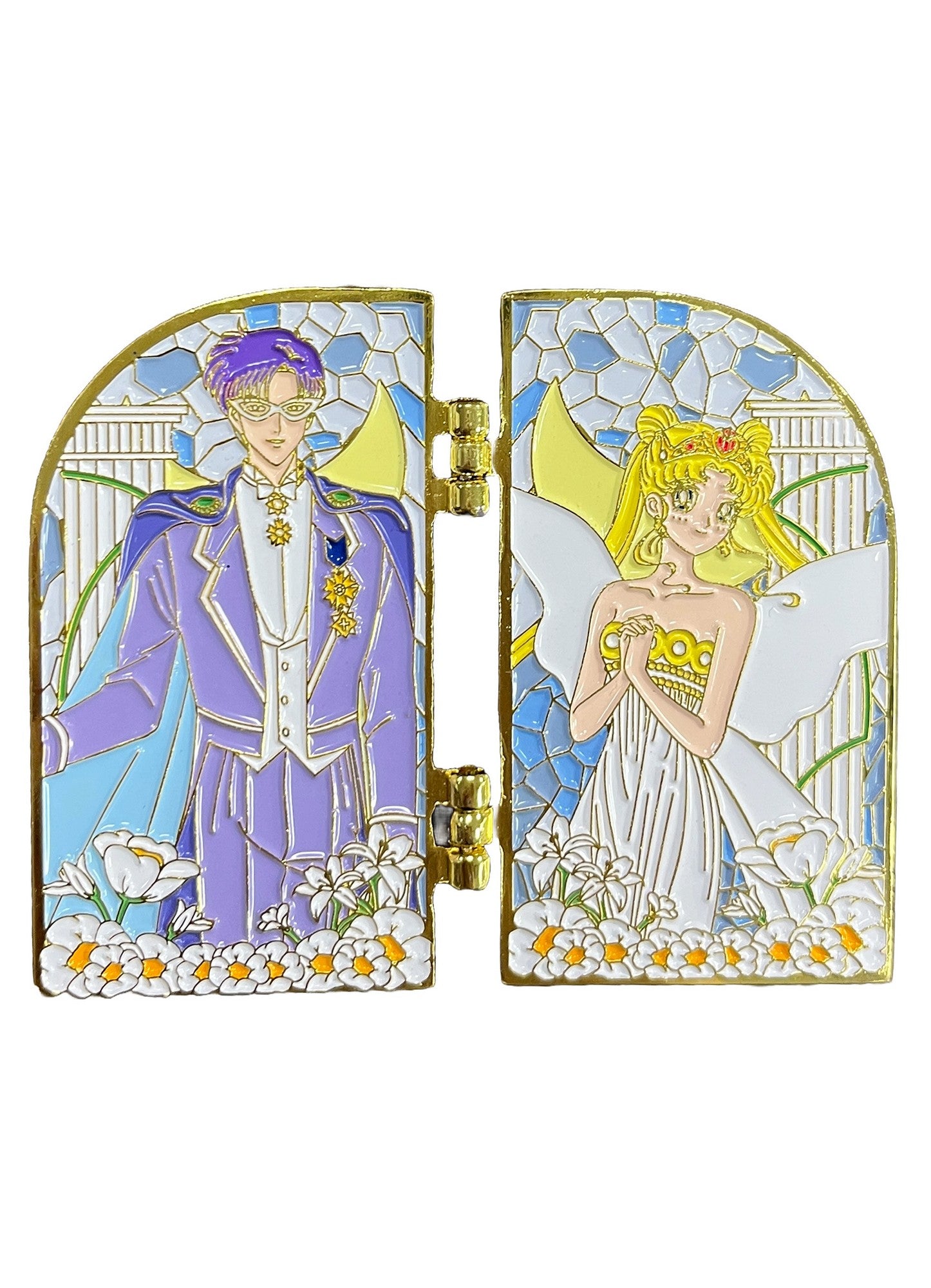 Sailor Moon R - Pinsart King Endimion And Neo Queen Serenity Open Pin