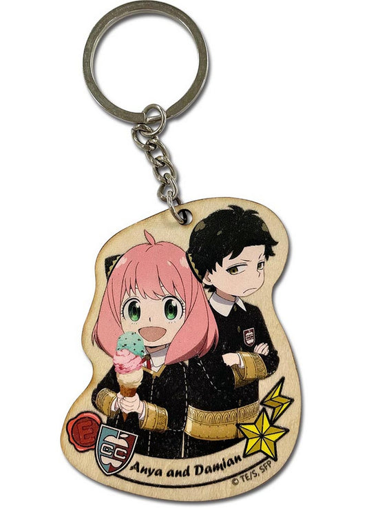 Spy X Family - Anya And Damian Wooden Keychain