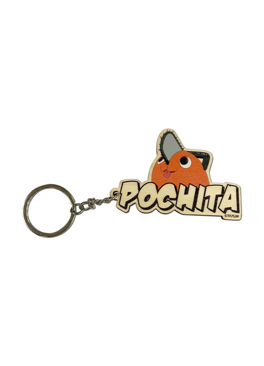 Chainsaw Man - Pochita Big Head Wooden Keychain