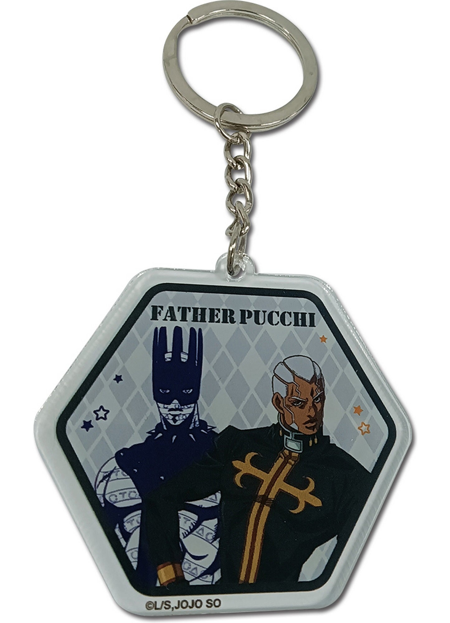 Jojos S5 Stone Ocean - Father Pucchi Keychain