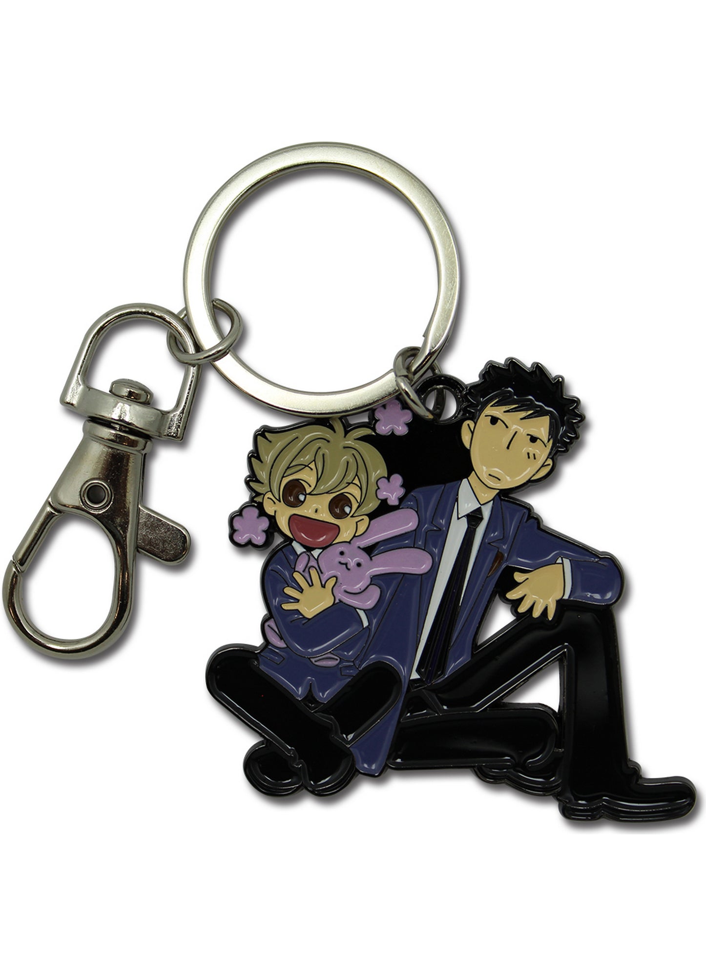 Ouran High School Host Club - Honey And Takashi Morinozuka "Mori" Morinozuka Metal Keychain