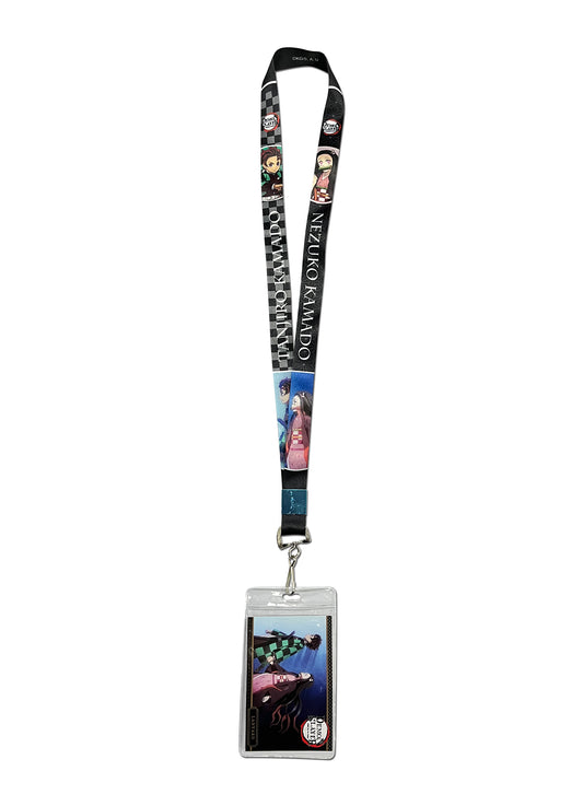 Demon Slayer Tv2 - Tanjiro Kamado & Nezuko Kamado Pattern Lanyard