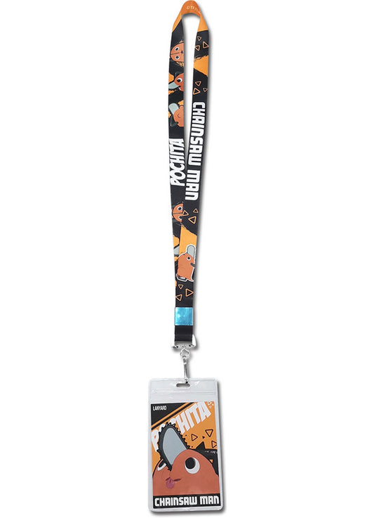 Chainsaw Man - Pochita Square Background Lanyard