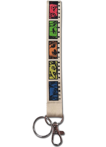 One Piece - Group Square Face Wristband Lanyard