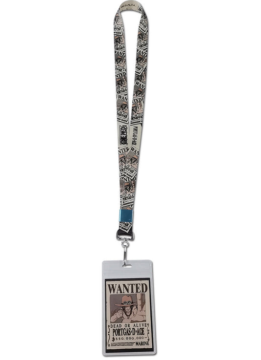 One Piece - Portgas D. Ace Wanted Poster Style #1 Lanyard