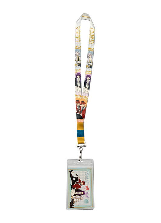 Frieren Beyond Journey's End - The Party Of Three Sit Together Art Lanyard