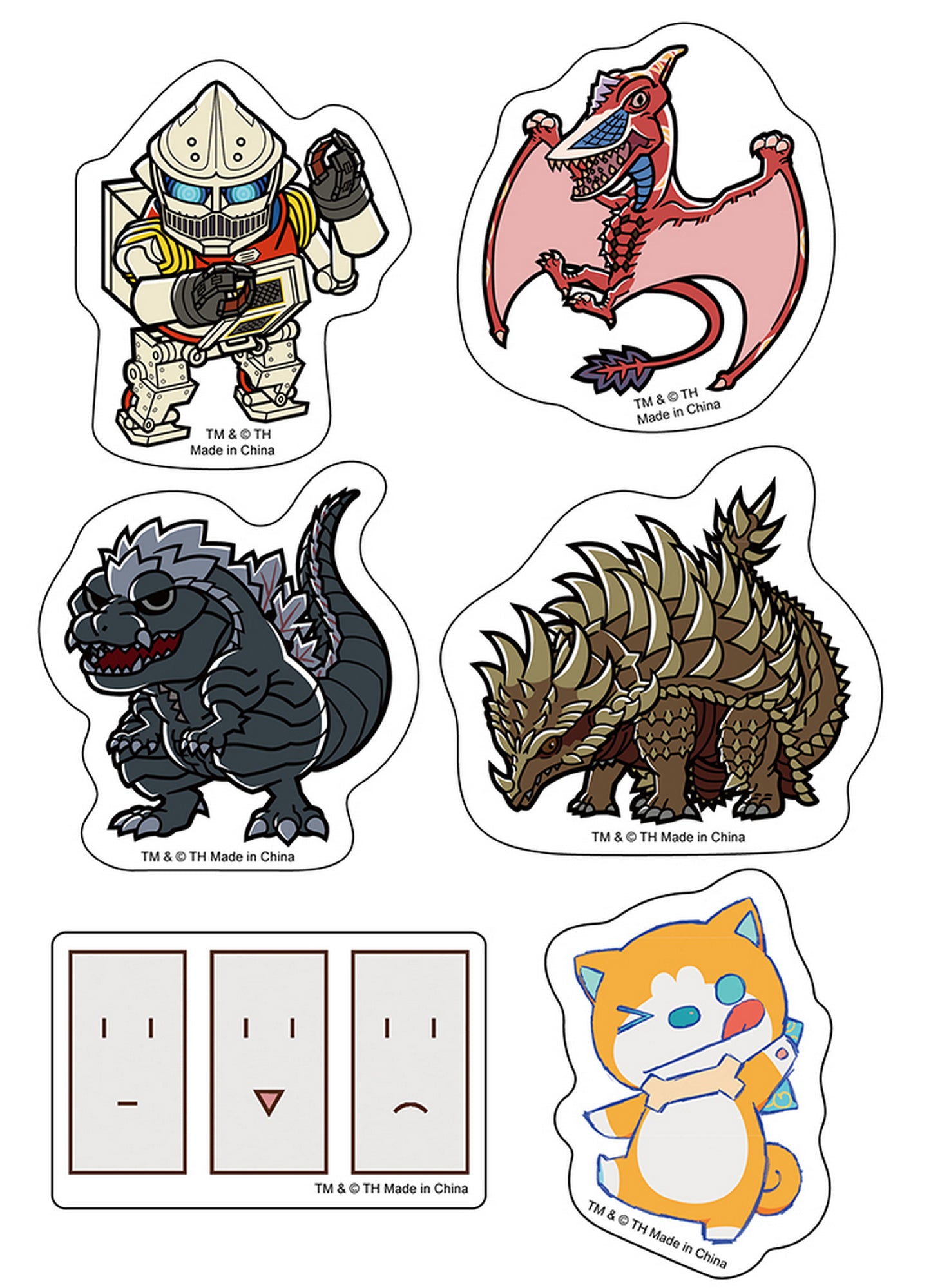 Godzilla Single Point - SD Character#2 Die-Cut Sticker Set