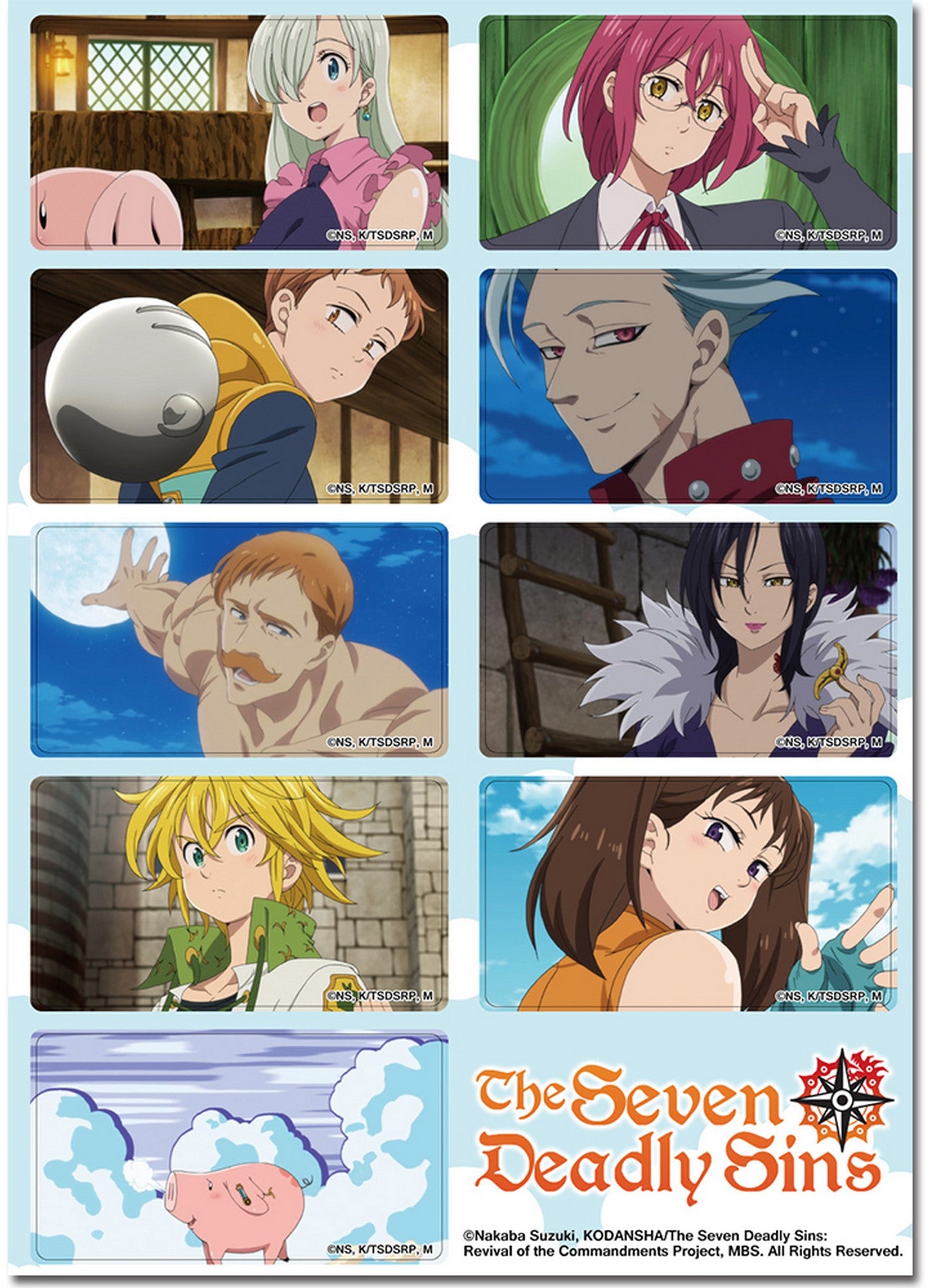 The Seven Deadly Sins S3 - Stills #1 Sticker Set