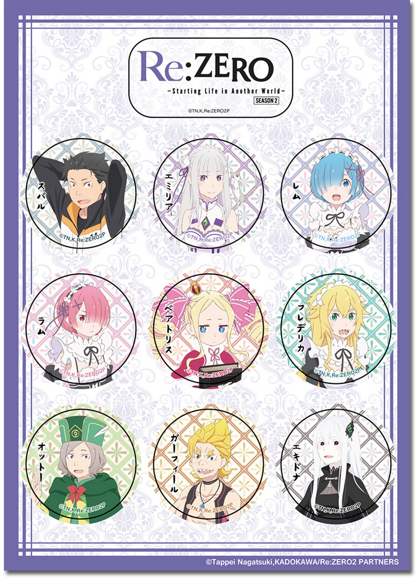 Re:Zero S2 - Group Sticker Set