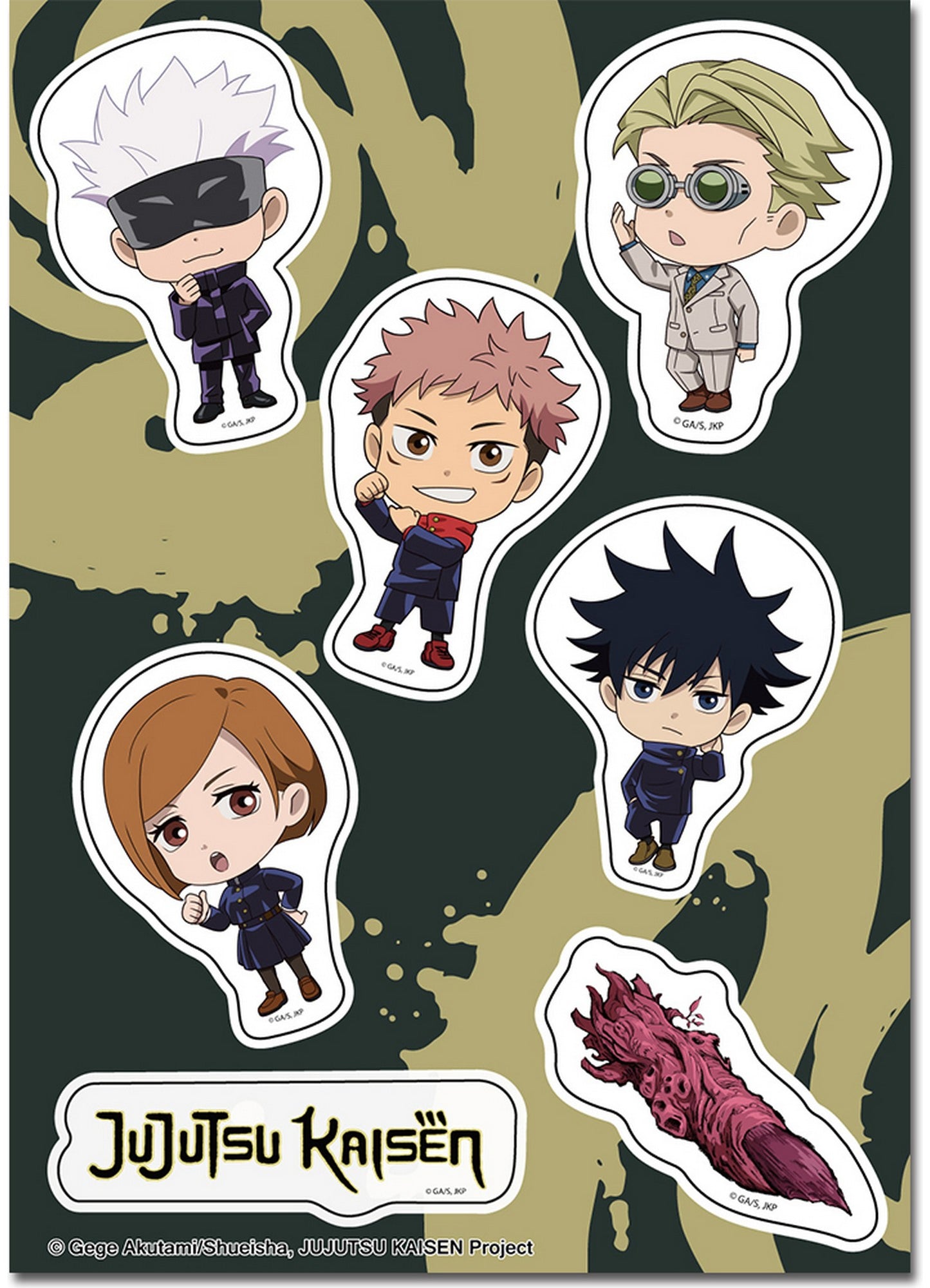 Jujutsu Kaisen - Die-Cut Groups A Sticker Set 5"X7"
