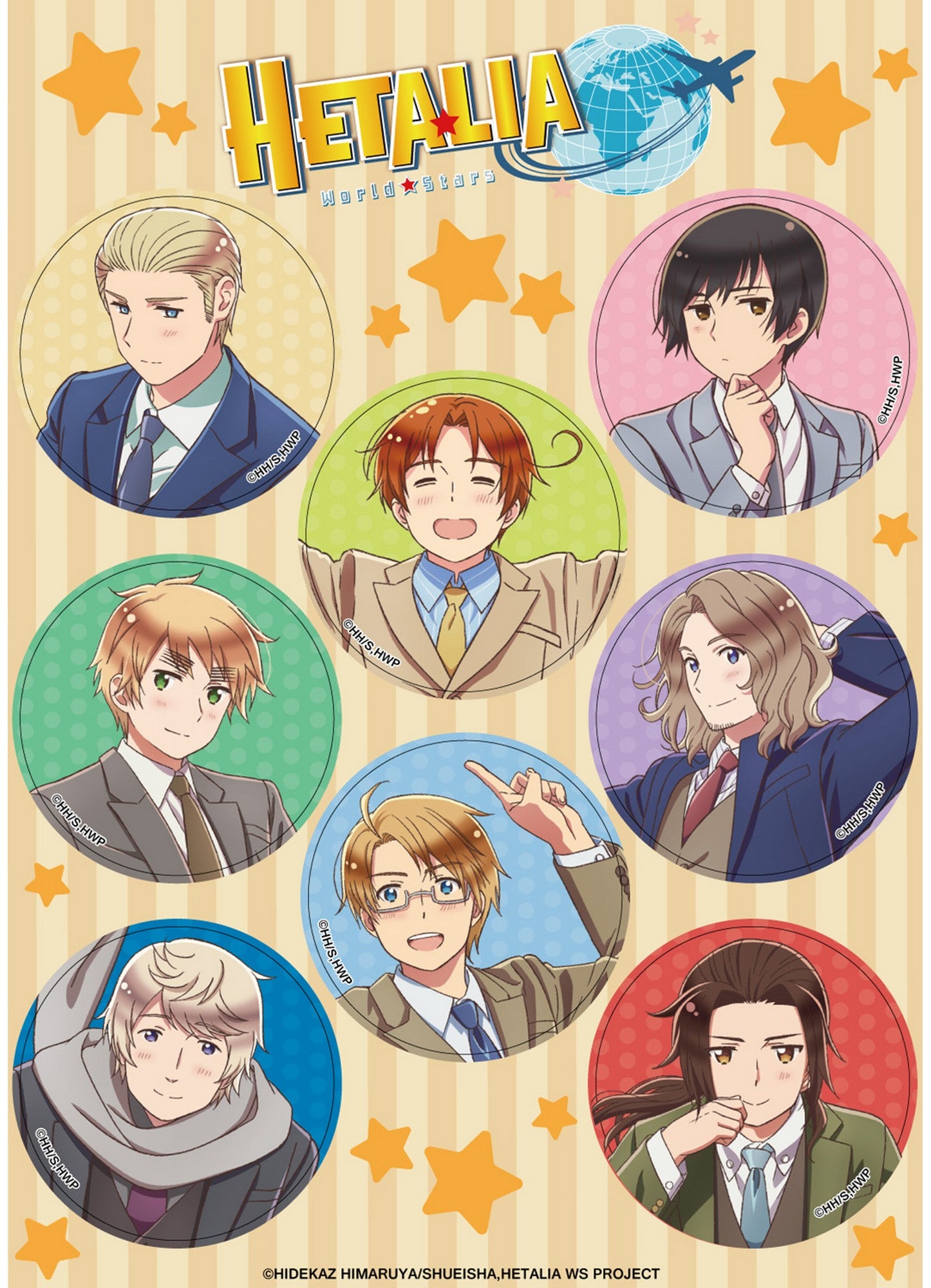 Hetalia Season 7 - Character Circle Sticker Set