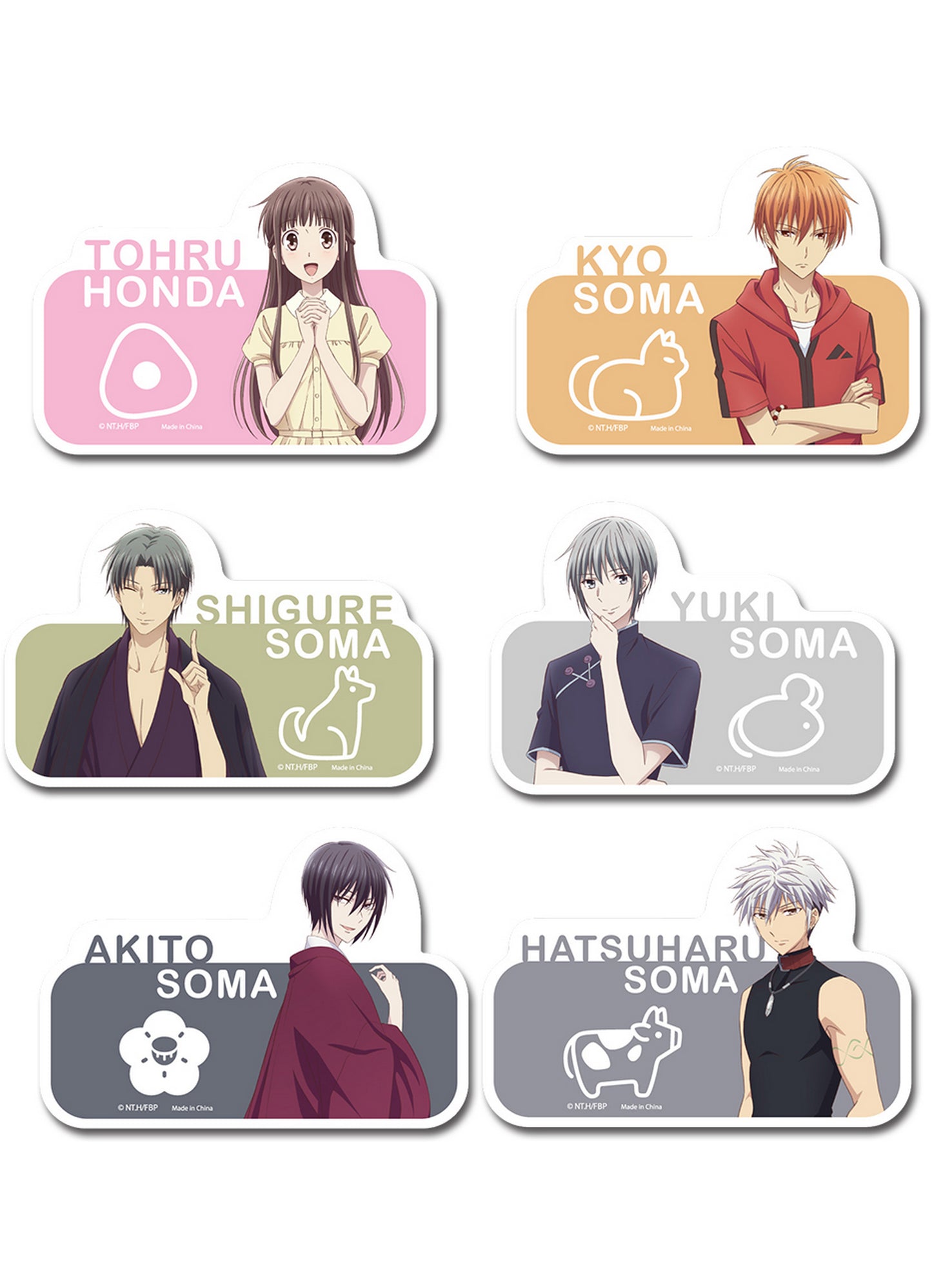 Fruits Basket 2019 - Group #1 Die-Cut Sticker Set