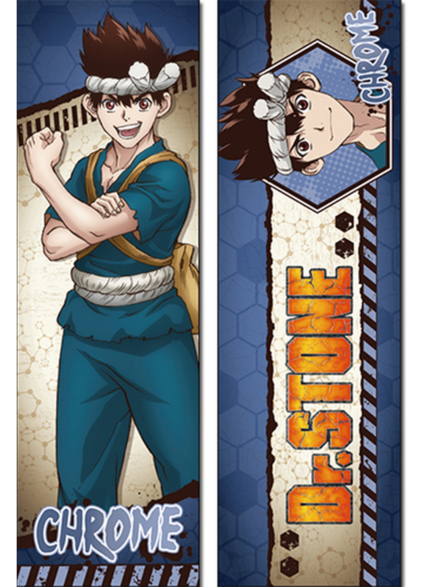 Dr. Stone - Chrome Body Pillow 13.3"W x 43"H