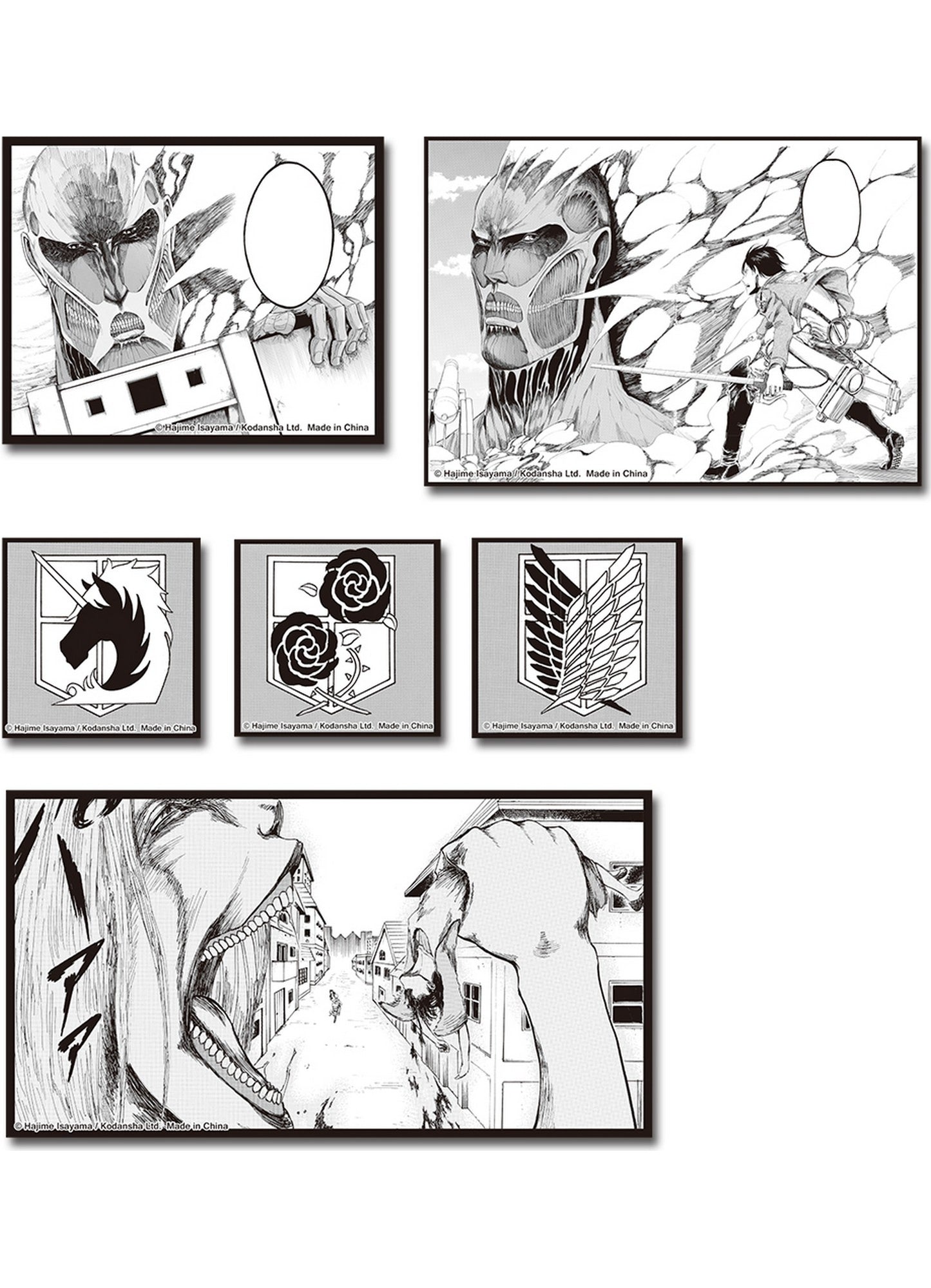 Attack On Titan (Manga) - Vol 01 Manga Die - Cut Sticker Set