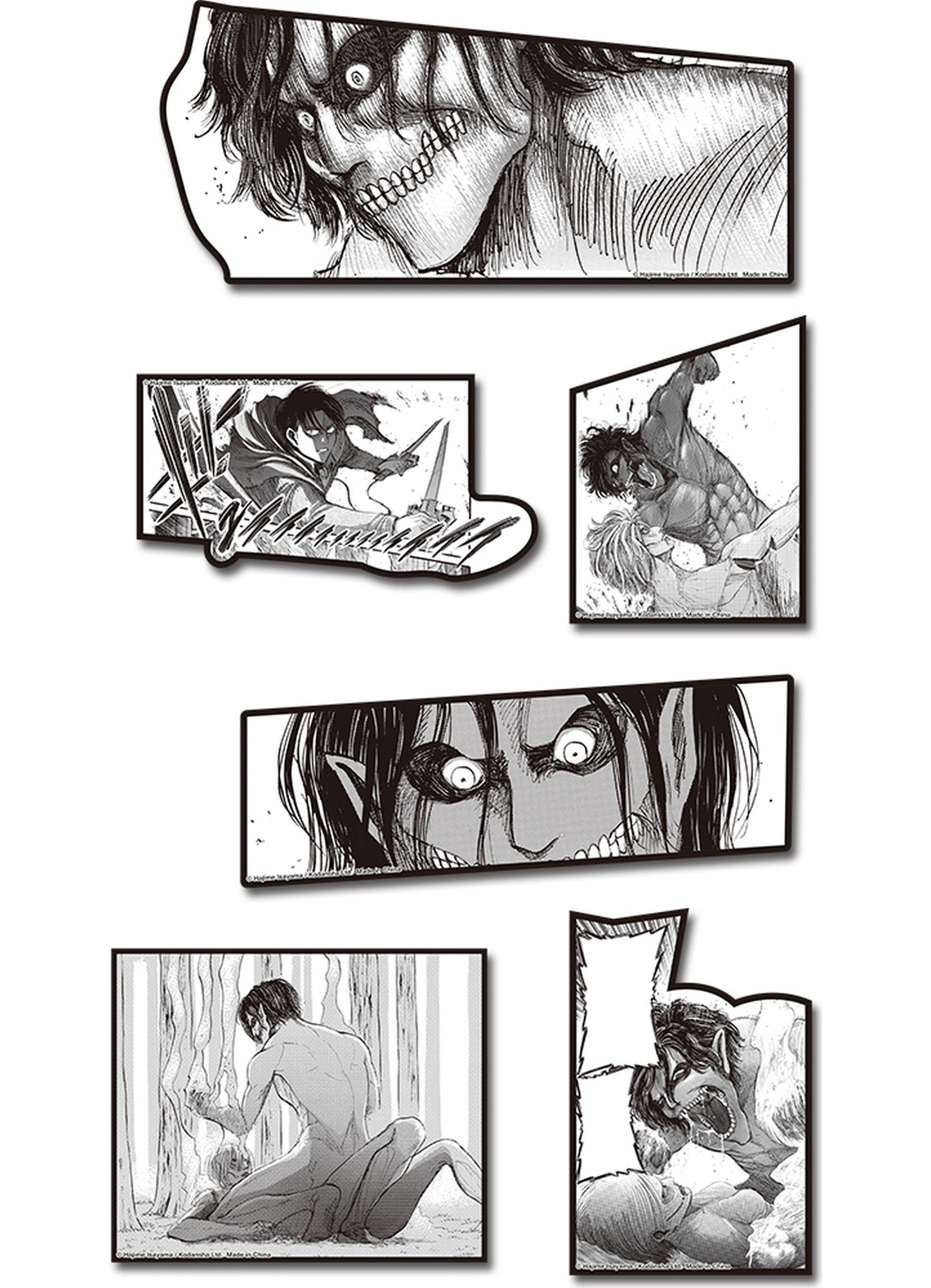 Attack On Titan (Manga) - Vol 07 Manga Die - Cut Sticker Set 01