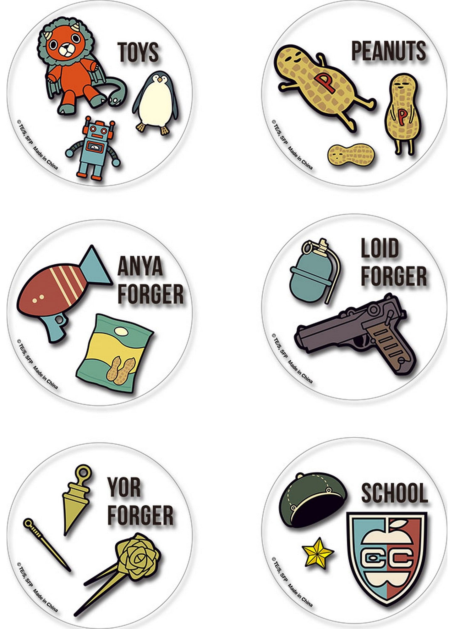 Spy X Family - Icon Transparent Die-Cut Sticker Set