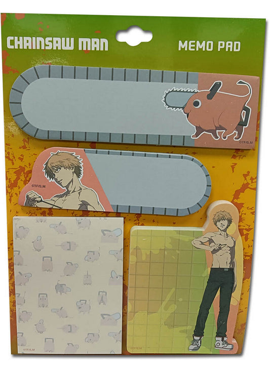 Chainsaw Man - Denji & Pochita Group Dei-Cut Memo Pad Set