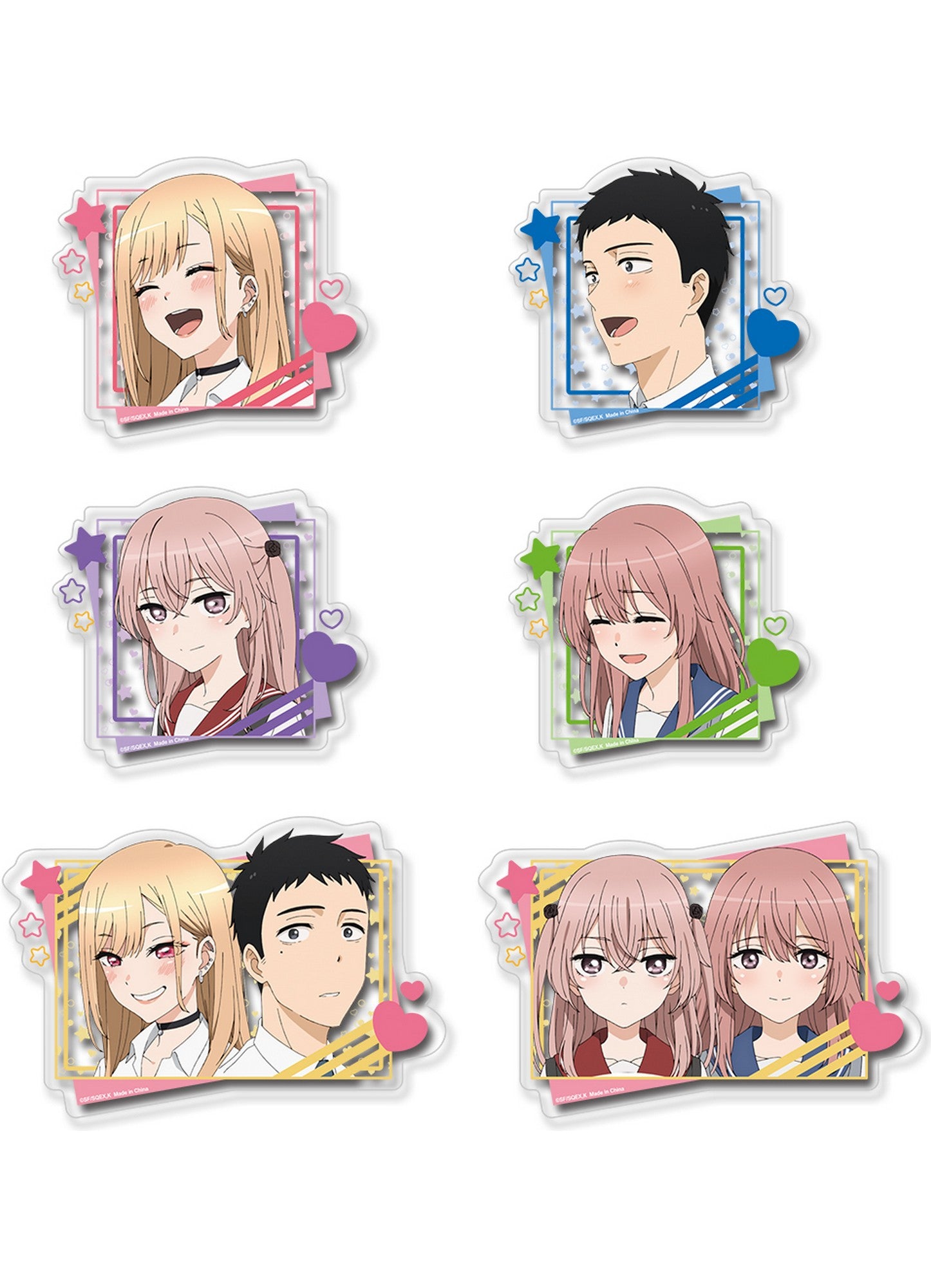 My Dress-Up Darling - Character Smile Version Transparent Sticker Set