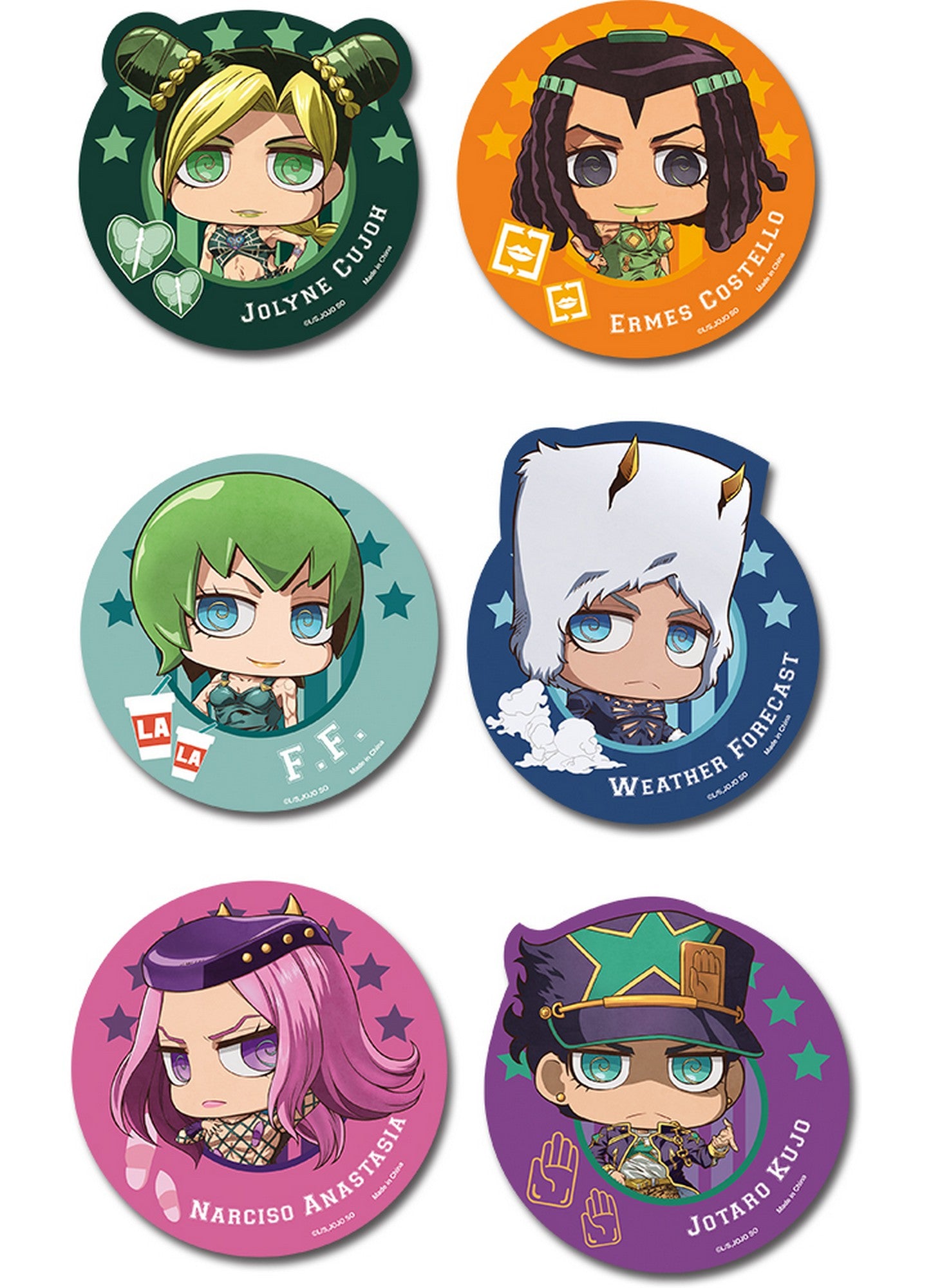 Jojos S5 Stone Ocean - SD Characters Die-Cut Sticker