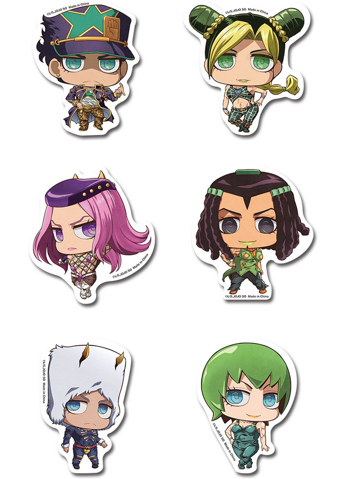 Jojos S5 Stone Ocean - SD Character Group Die-Cut Sticker