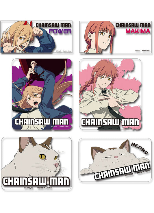 Chainsaw Man - Girls And Meowy Transparent Die-Cut Sticker