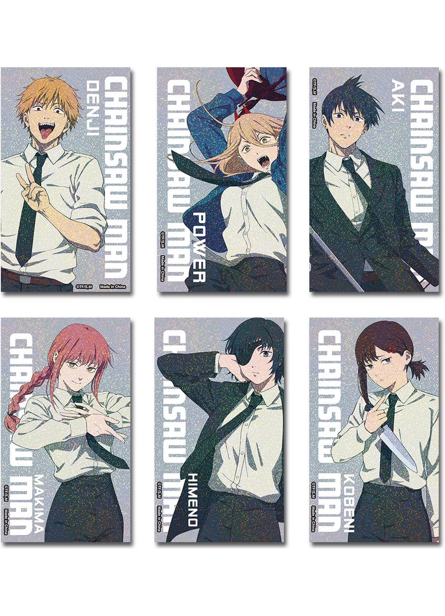 Chainsaw Man - Group Attack Action Holographic Die-Cut Sticker