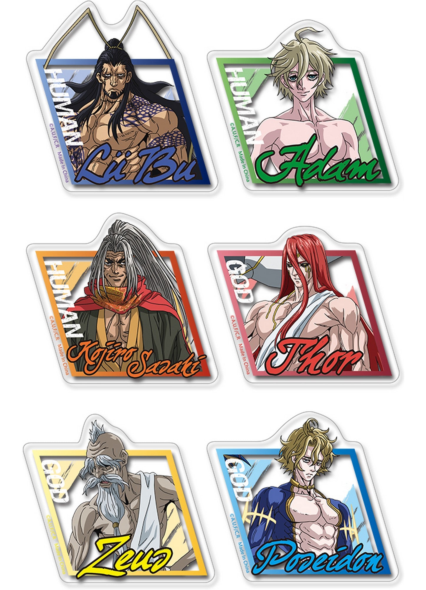 Record Of Ragnarok - Group Parallelogram Transparent Die-Cut Sticker Set