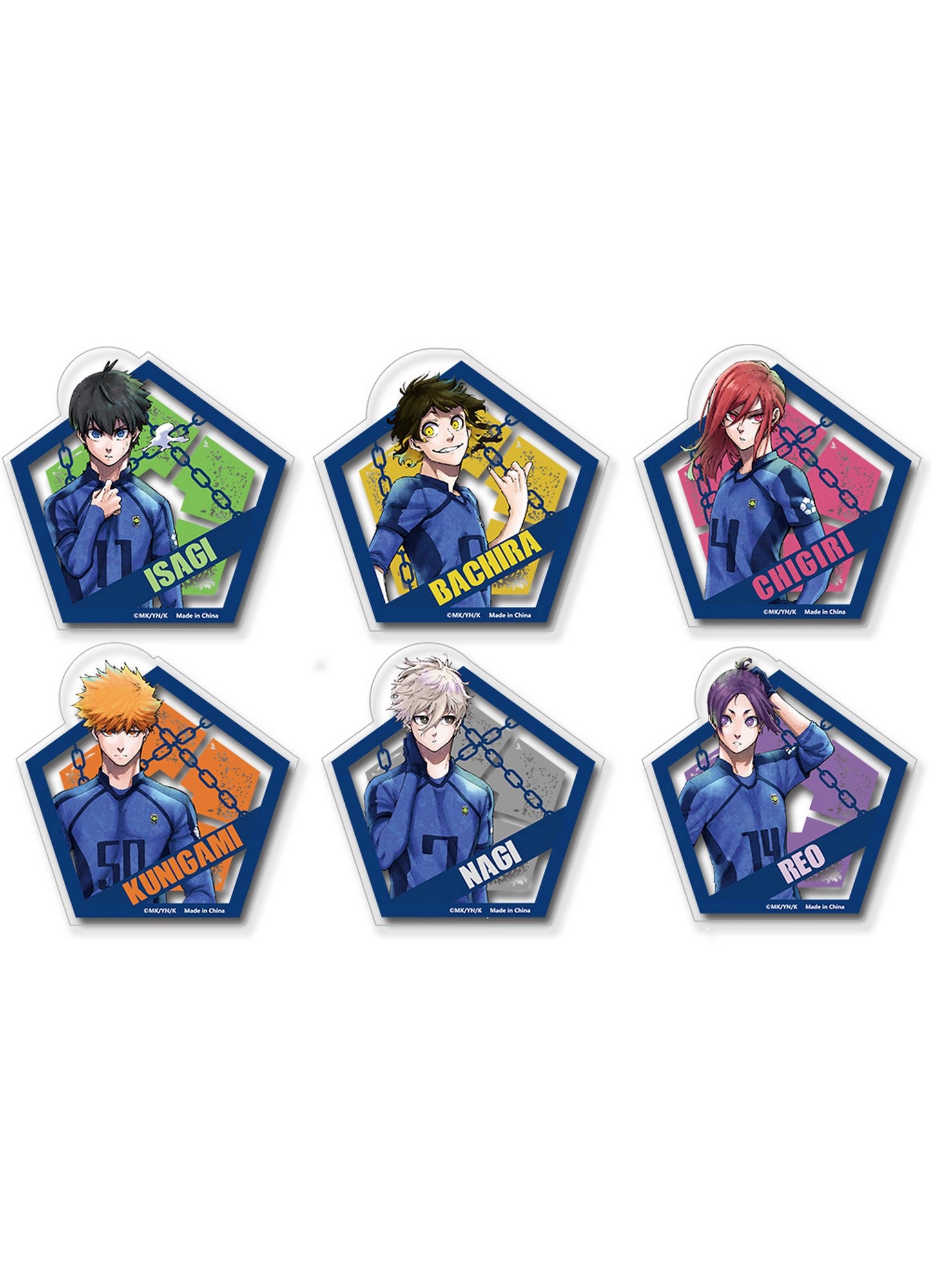 Blue Lock (Comic) - Group Posing Art Transparent Die-Cut Sticker