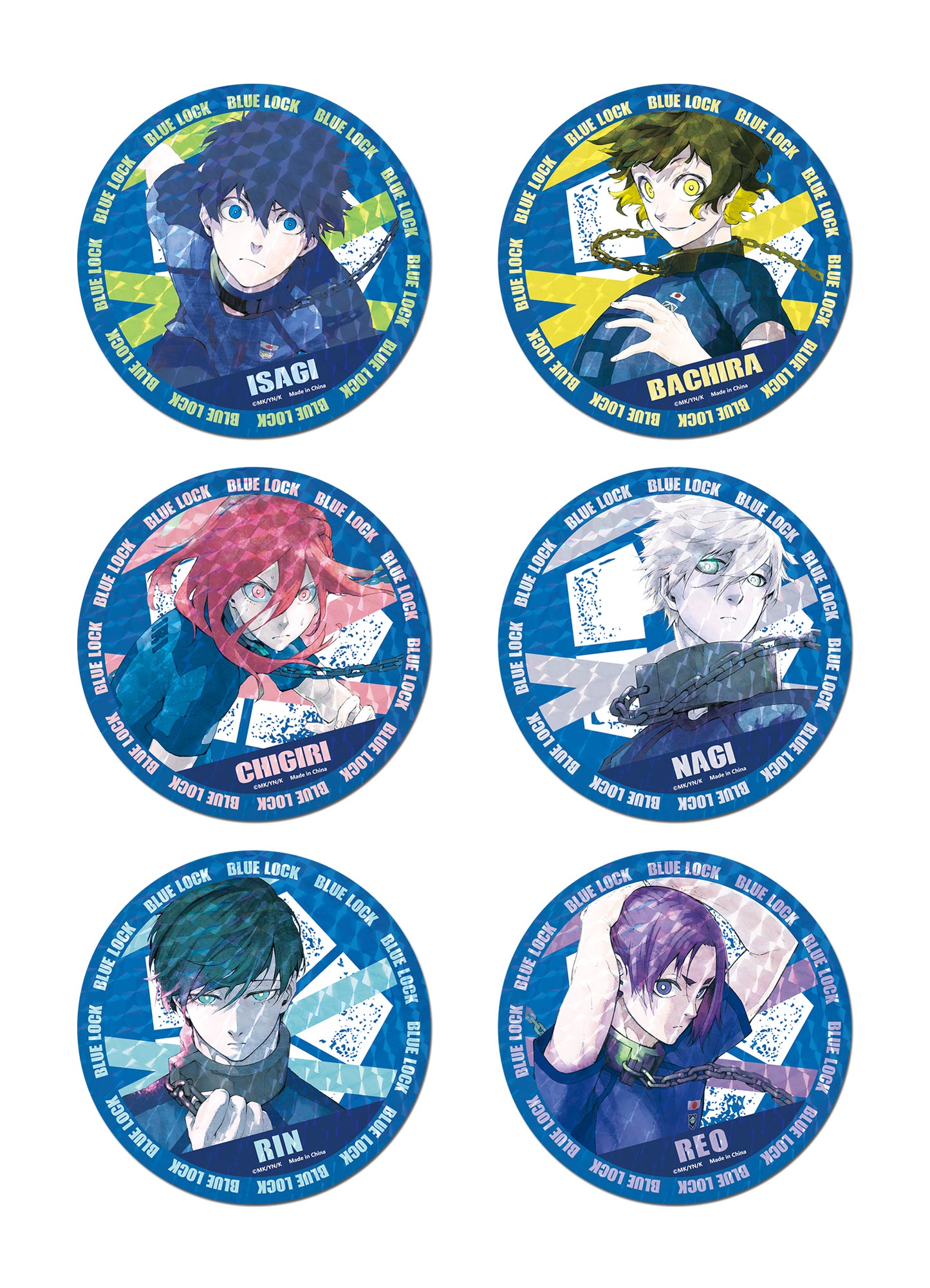 Blue Lock Manga- Group Cover Holographic Die-Cut Sticker