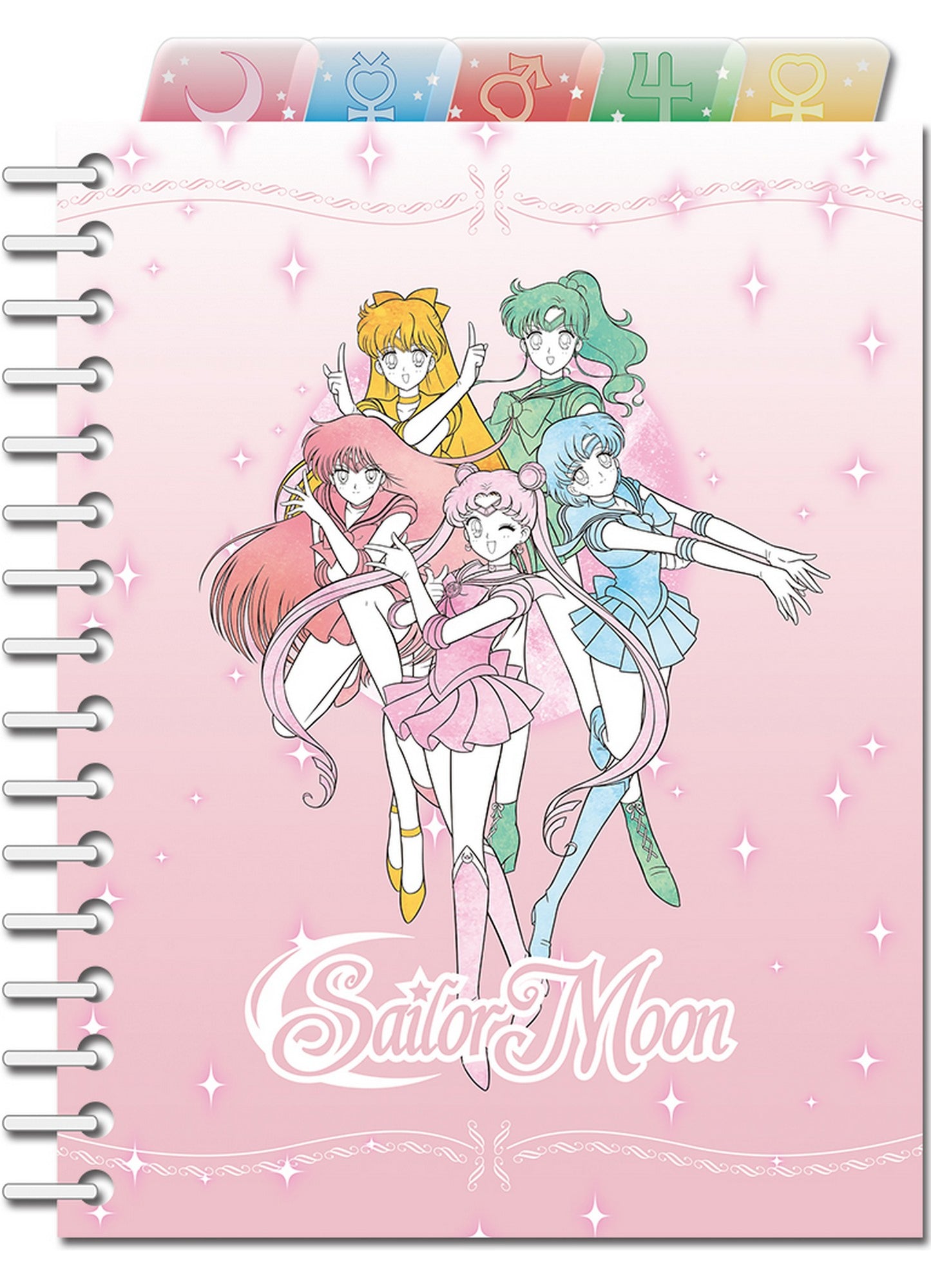 Sailor Moon - Sailor Moon Pink Pastel Group Tab Notebook
