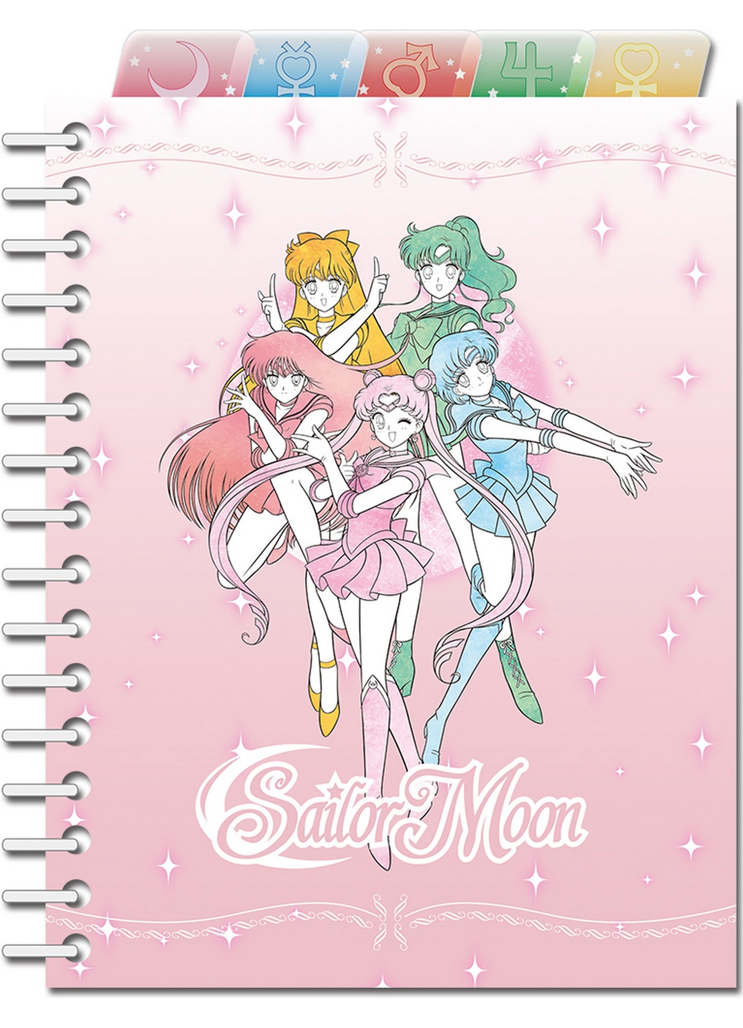 Sailor Moon - Sailor Moon Pink Pastel Group Tab Notebook