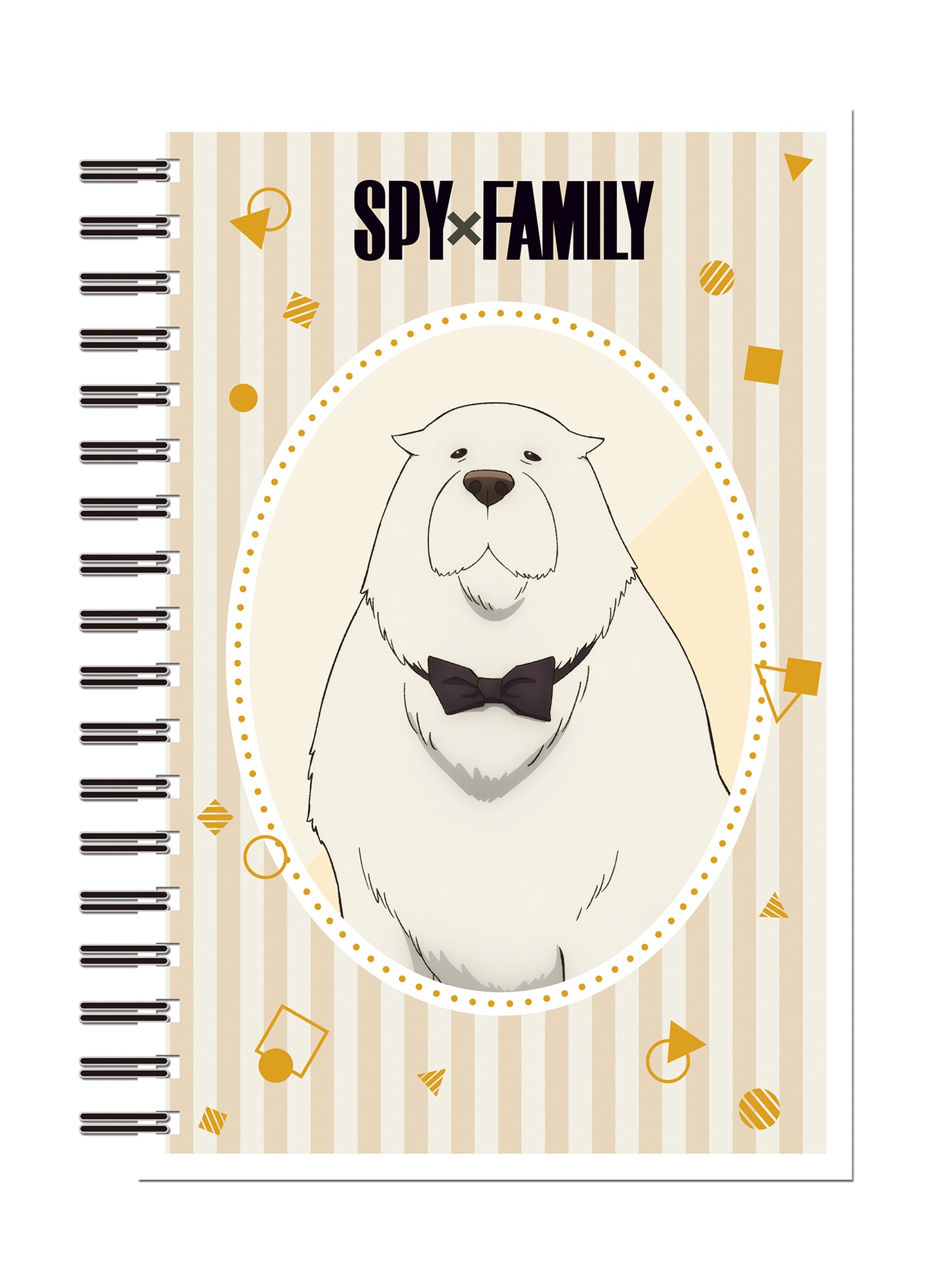 Spy X Family - Bond Yellow Stripes Background Notebook