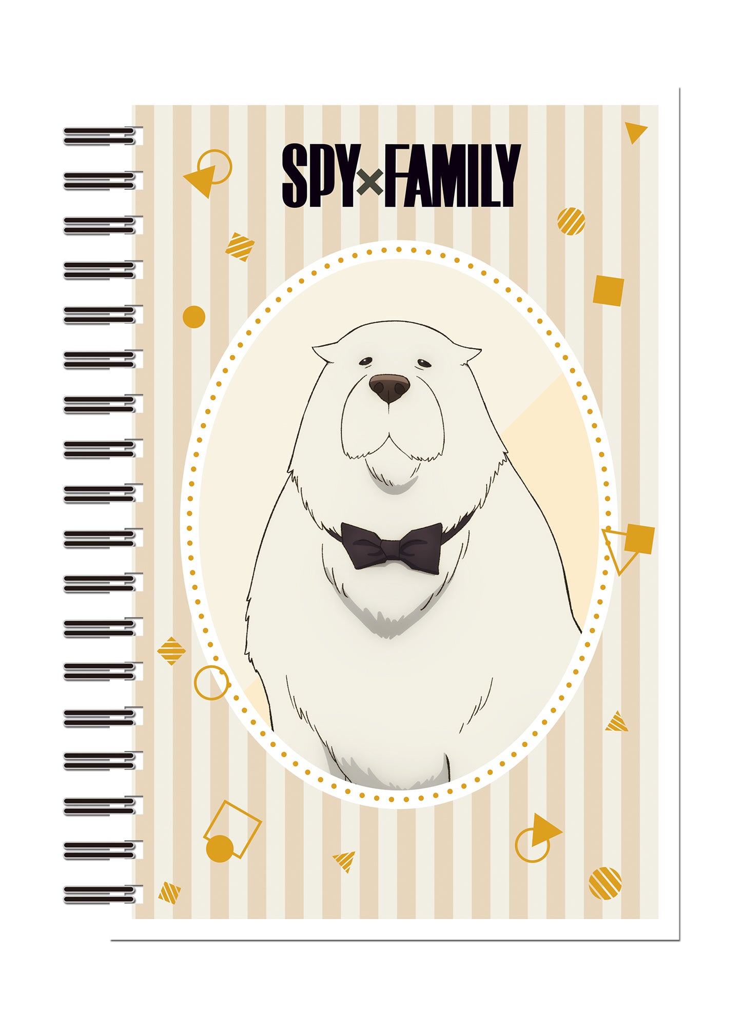 Spy X Family - Bond Yellow Stripes Background Notebook