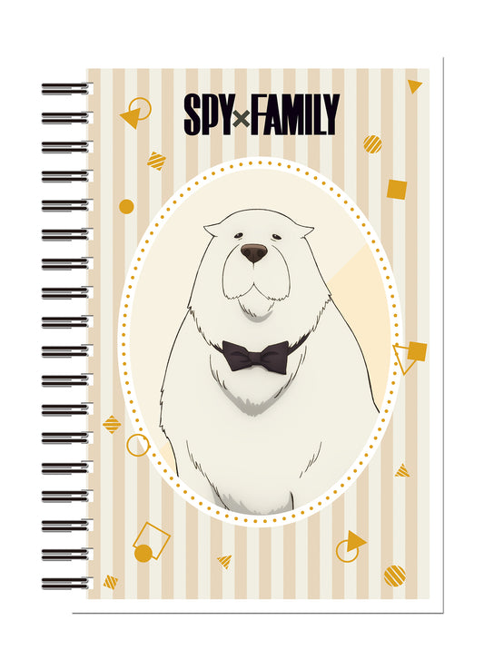 Spy X Family - Bond Yellow Stripes Background Notebook