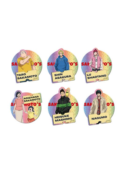 Sakamoto Day - Character Group Holographic Stickers 3.5"H