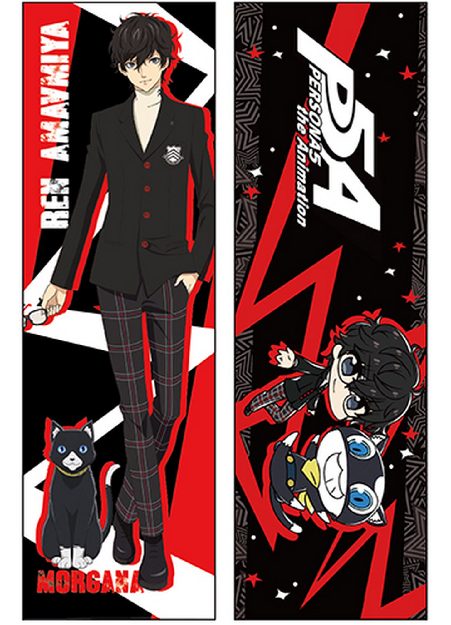 Persona 5 The Animation - Ren Amamiya & Mona Body Pillow 13.3"W x 43"H