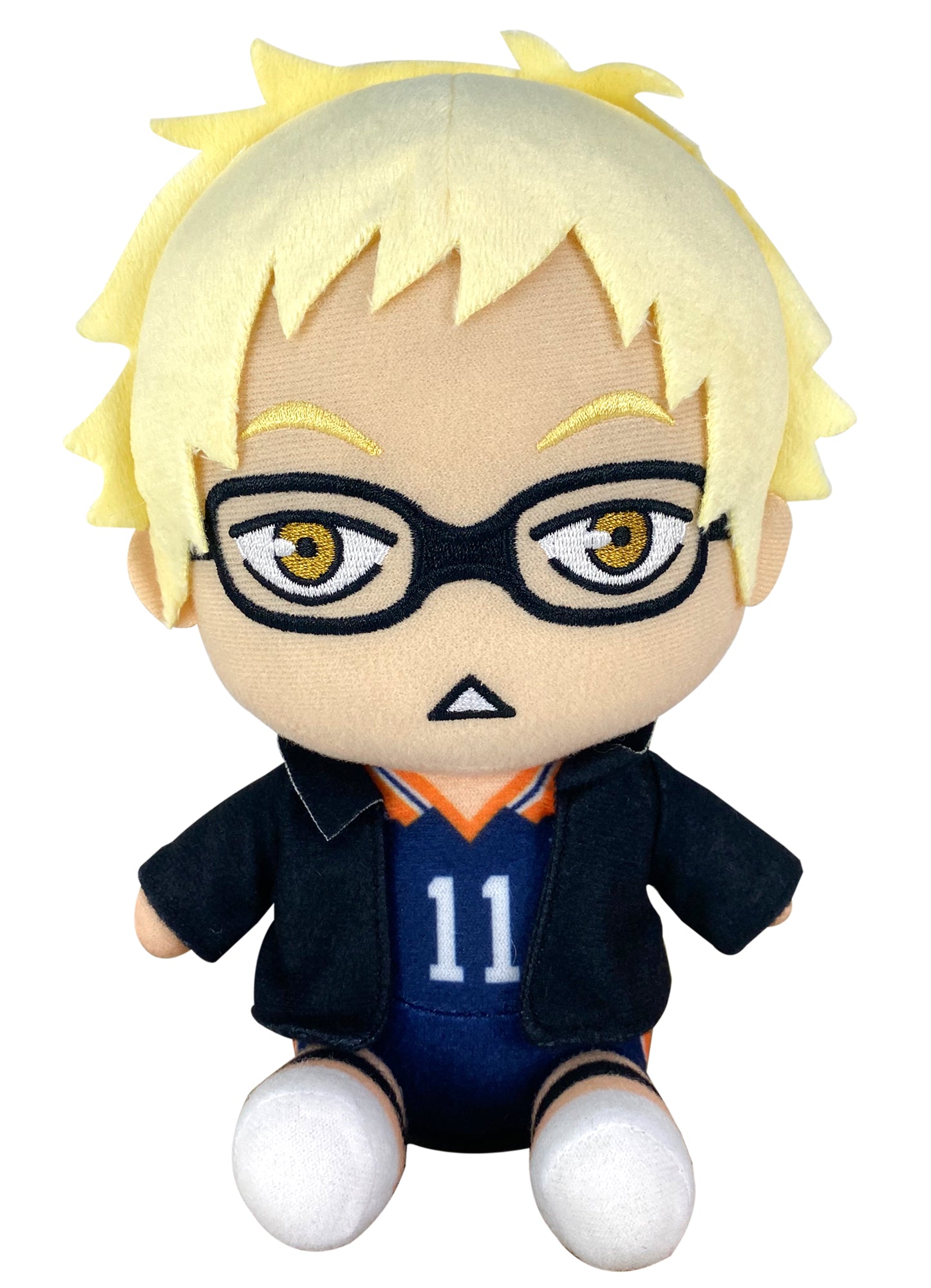 Haikyu S3 - Kei Tsukishima Jacket Sitting Pose Plush 7"H