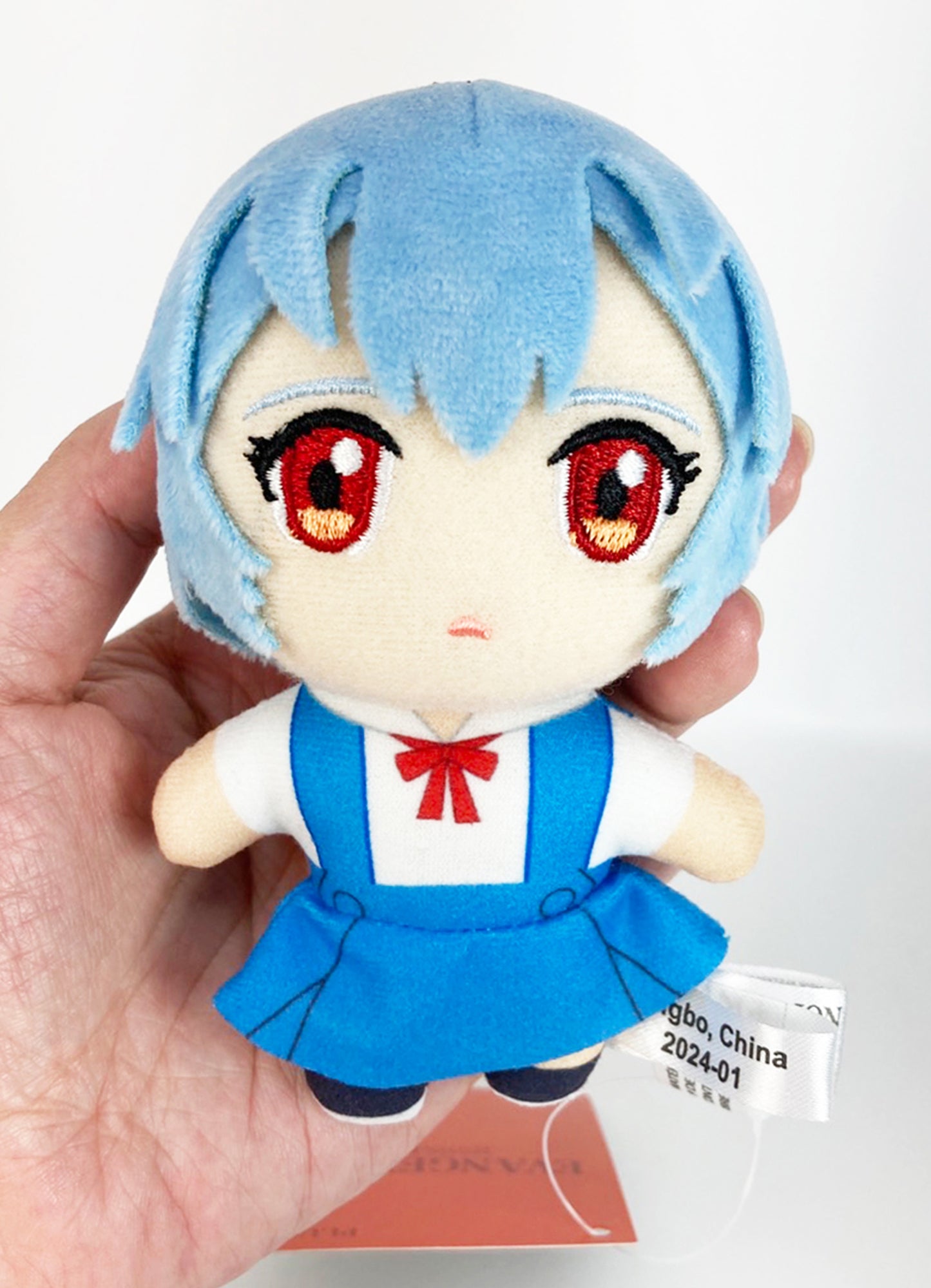 Evangelion New Movie - Rei Ayanami Uniform Plush 4.5"H