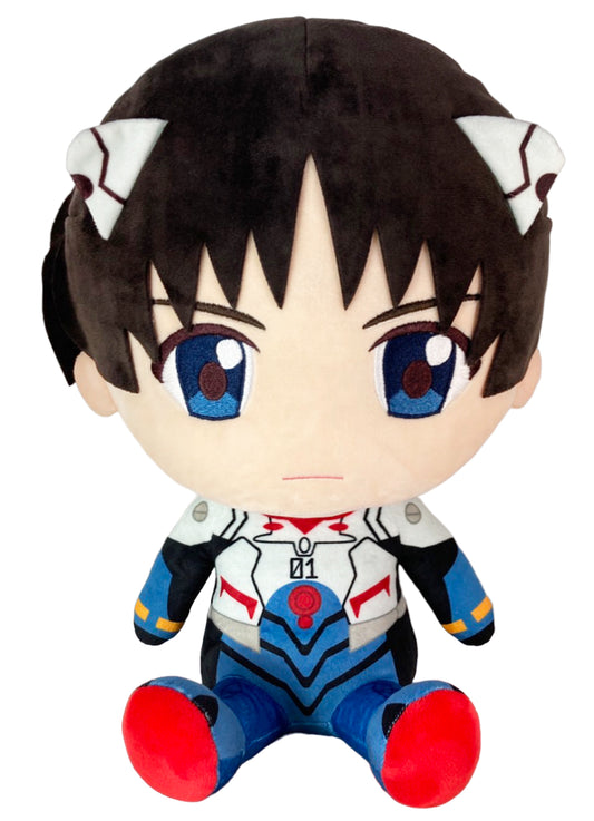 Evangelion New Movie - Shinji Ikari Plug Suit Sitting Plush 12"H