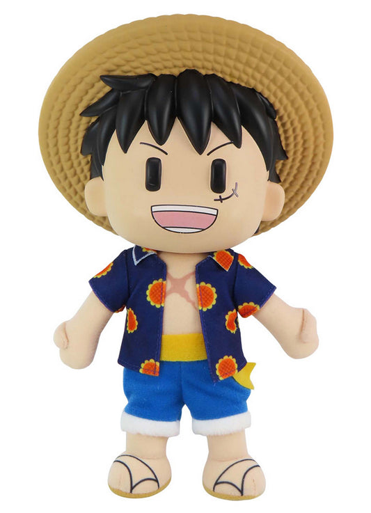 One Piece - Monkey D. Luffy Dress Roza FigureKey Plush 8"H