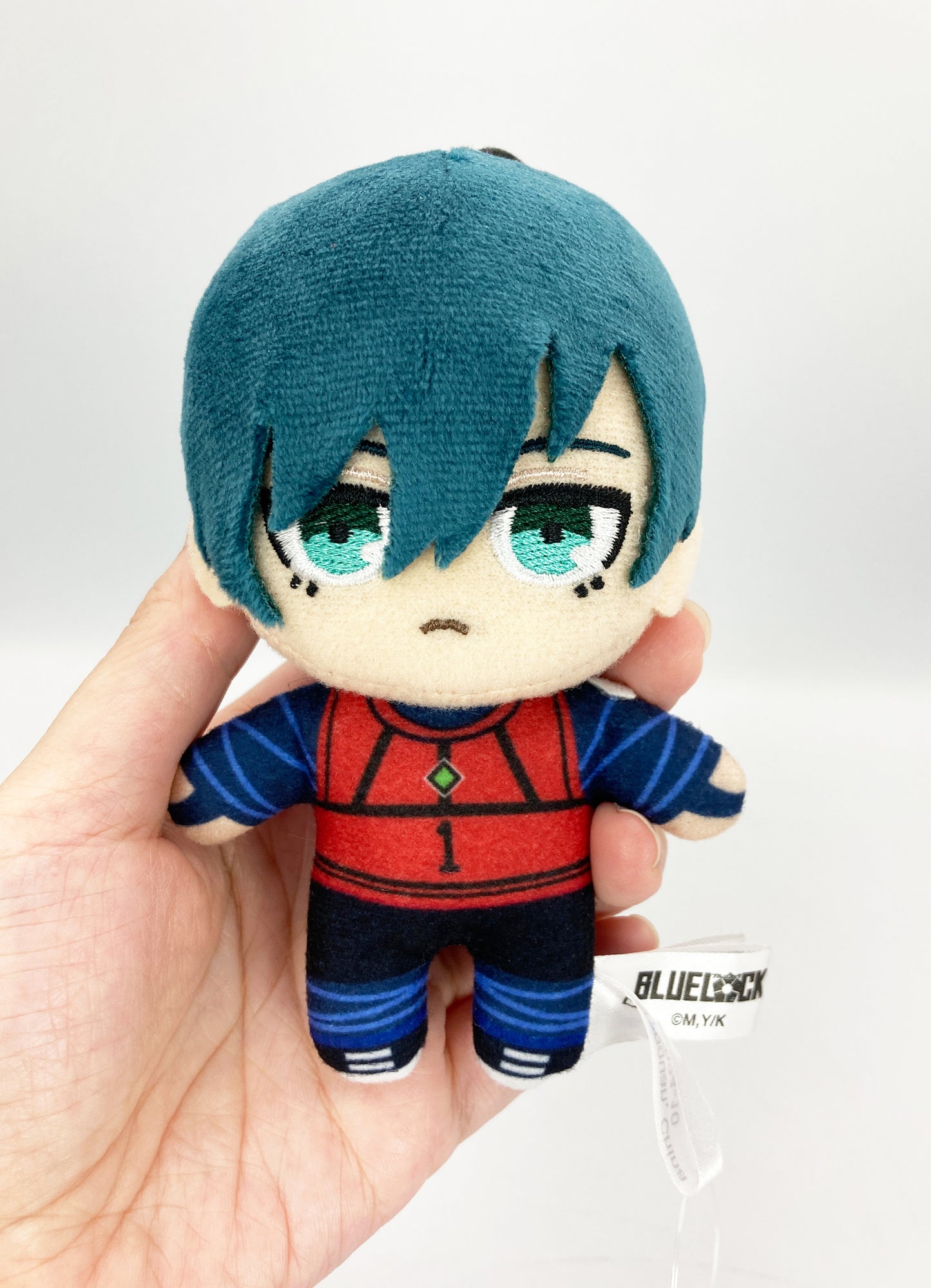 Blue Lock Manga - Itoshi Rin Team Red #1 Uniform Plush 4.5"H