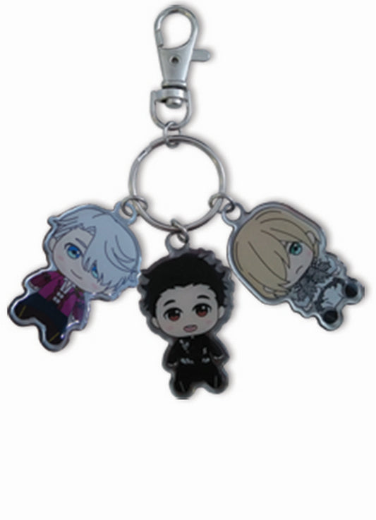 Yuri! On Ice - SD Yuri Katsuki Victor Nikiforov Yuri Plisetsky "Yurio" Metal Keychain