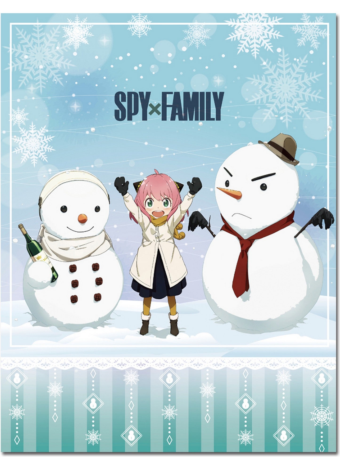 Spy X Family - Snowman & Anya Forger Sublimation Throw Blanket 46"W x 60"H