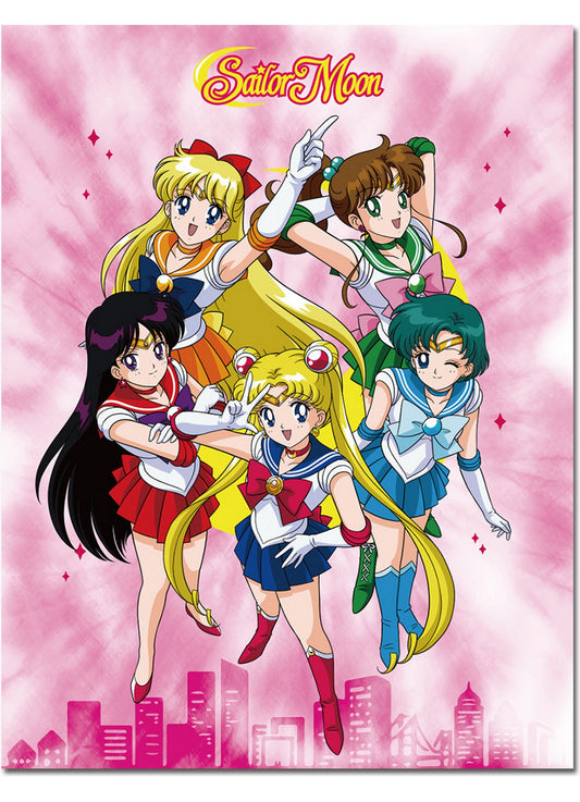 Sailor Moon - Sailors Group Tie-Dye Sublimation Throw Blanket